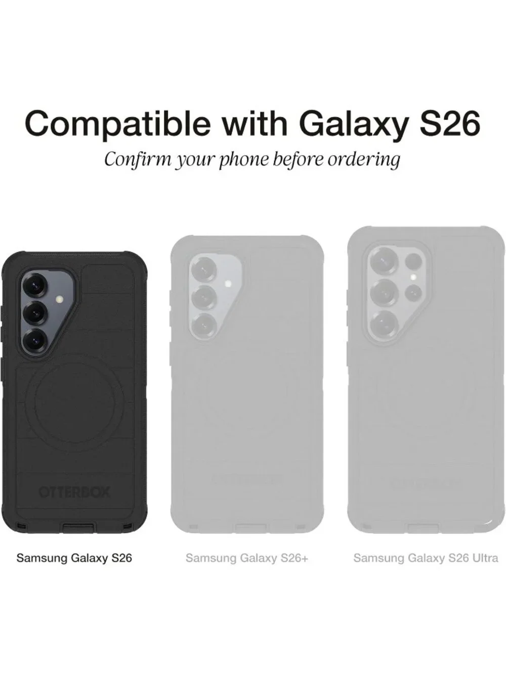 OtterBox Defender Pro XT Case for Samsung Galaxy S26 – Baby Blue Clear magnets